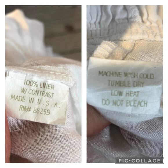 Subtle Luxury Linen White sleevless top with ruffels and high neck size small - Picture 12 of 12